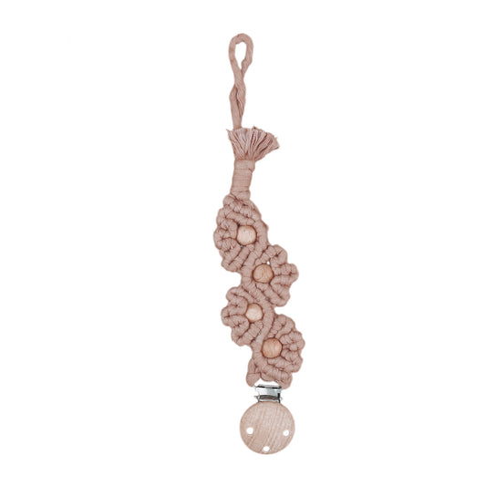 Macrame Dummy Clip - Dusty Pink