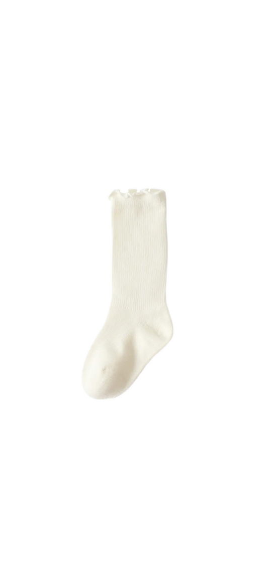 Baby Frilly Socks - White