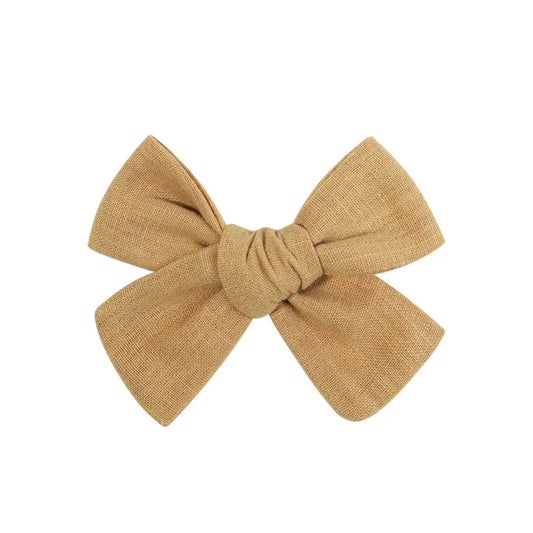 Baby Clip Bow - Mustard