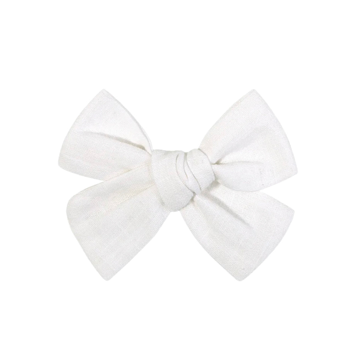 Baby Clip Bow - White